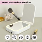 Power Bank LED Compact Mirror