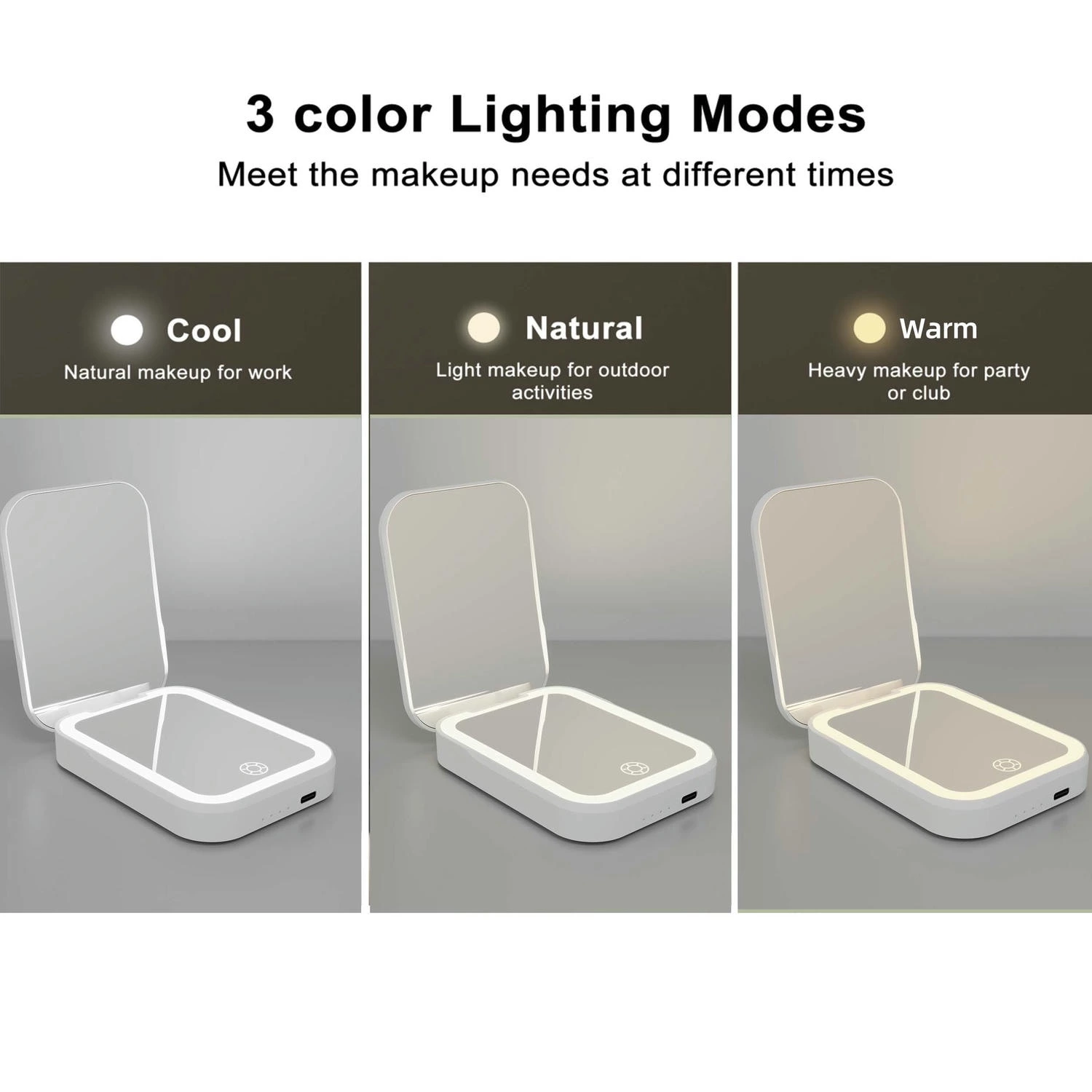 Powerbank LED Compacte Spiegel