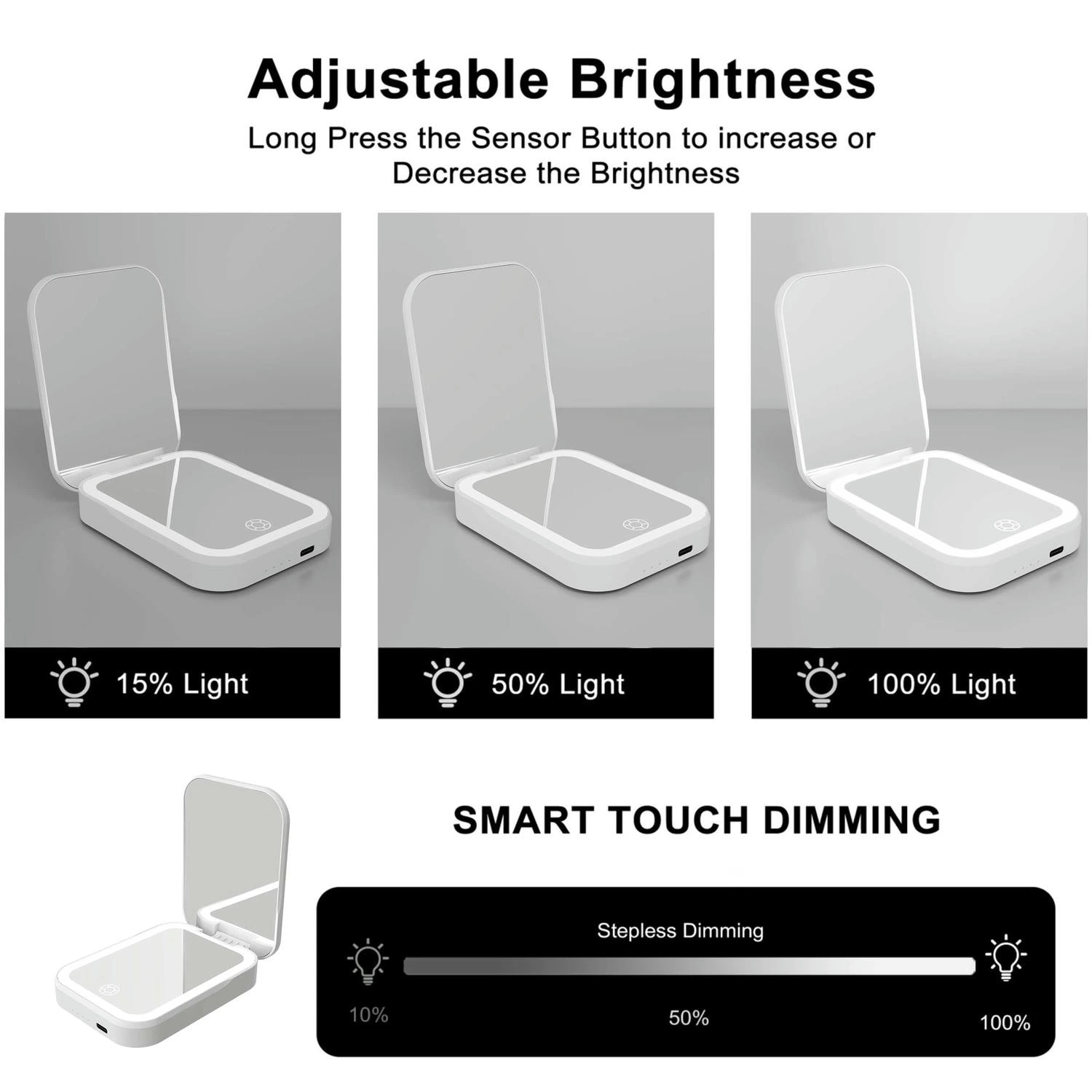 Powerbank LED Compacte Spiegel