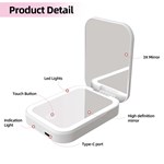 Power Bank LED Compact Mirror