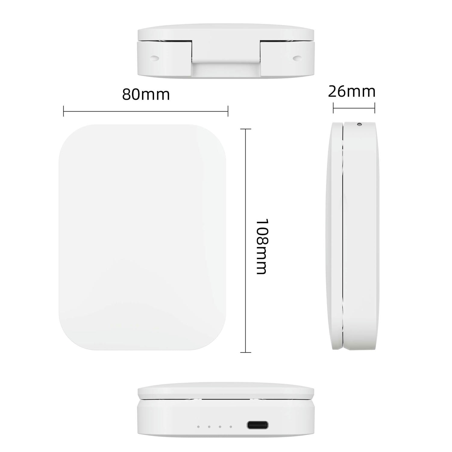 Power Bank LED Compact Mirror
