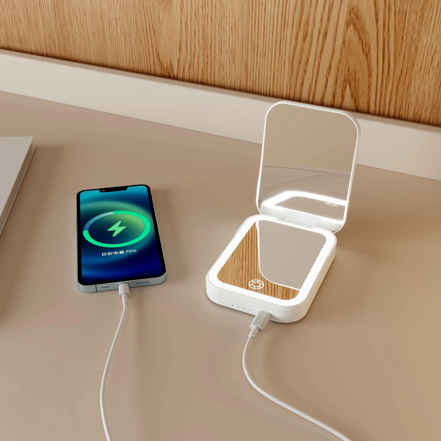 Powerbank LED Compacte Spiegel