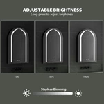 Armoire de salle de bain avec miroir LED arqué