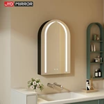 Armoire de salle de bain avec miroir LED arqué