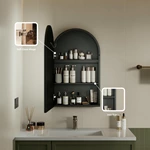 Armoire de salle de bain avec miroir LED arqué
