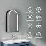 Armoire de salle de bain avec miroir LED arqué