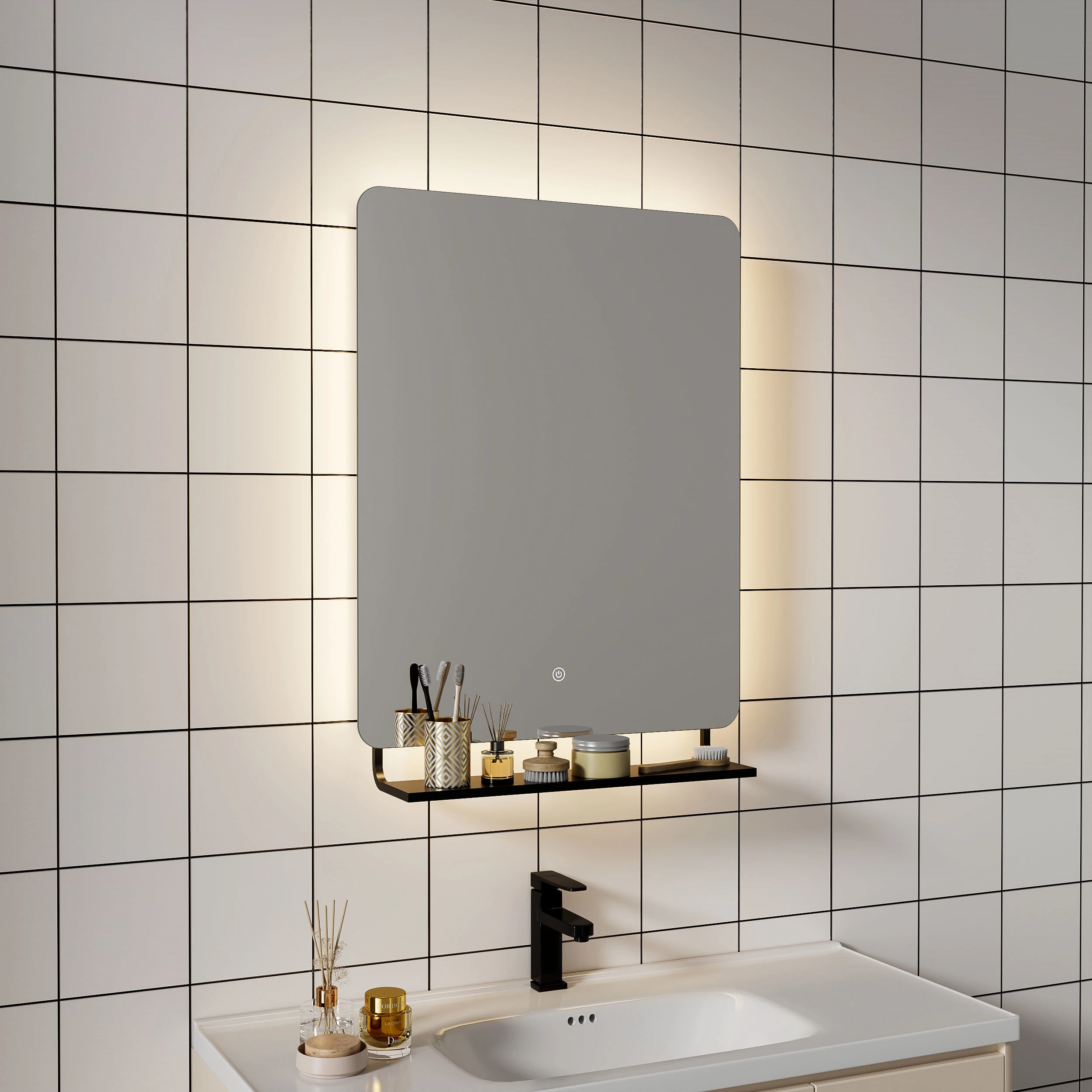 Bathroom Mirror With Shelf