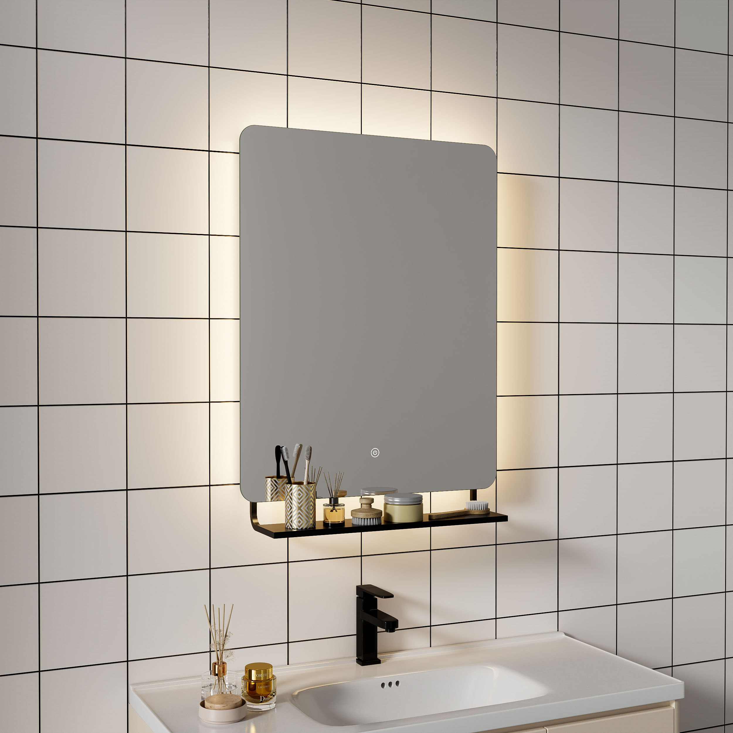 Bathroom Mirror With Shelf