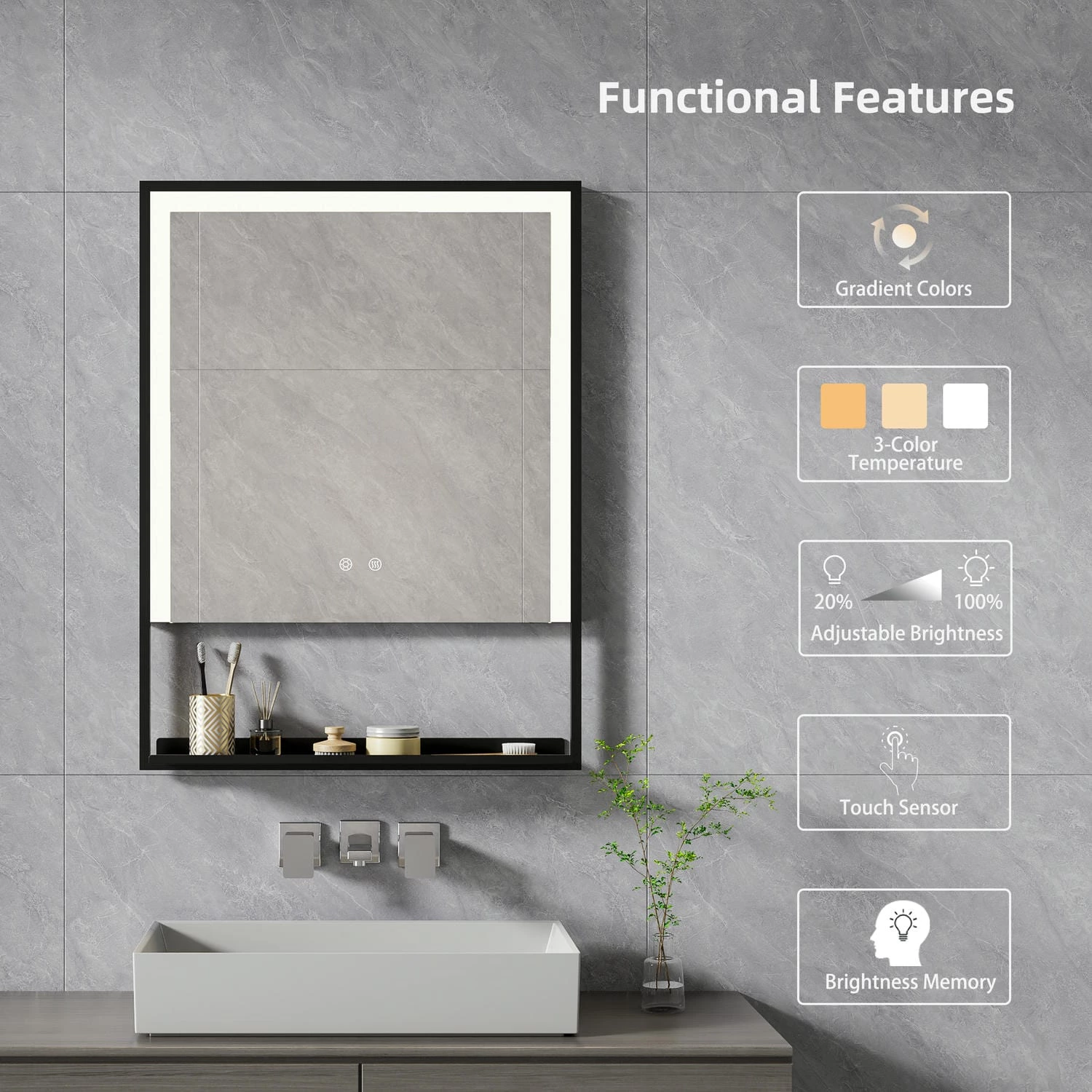 Bathroom Mirror With Shelf