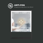 Miroir de salle de bain avec étagère