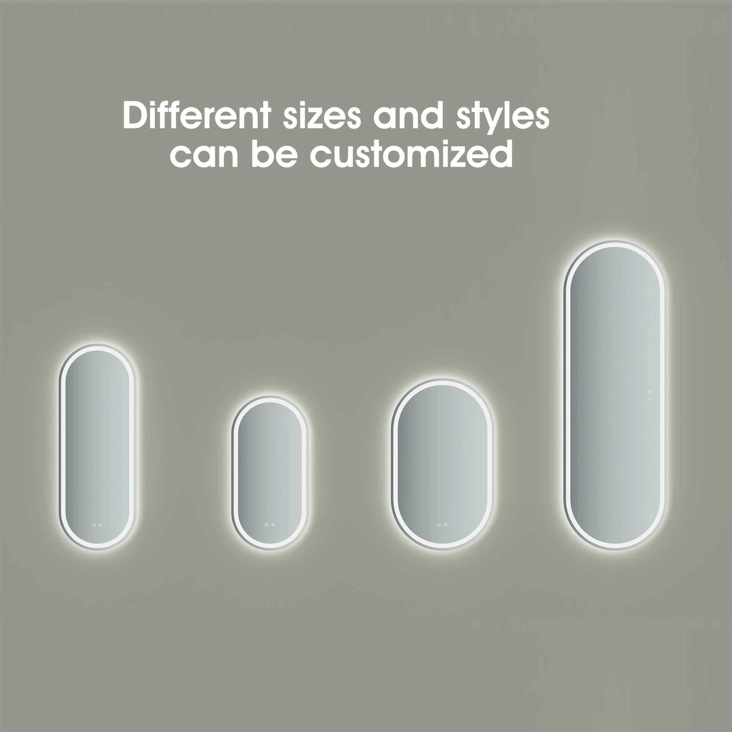 LED ovale badkamerspiegel