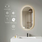Miroir de salle de bain ovale à LED