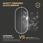 LED ovale badkamerspiegel