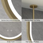 Oval Hanging LED Bathroom Mirror