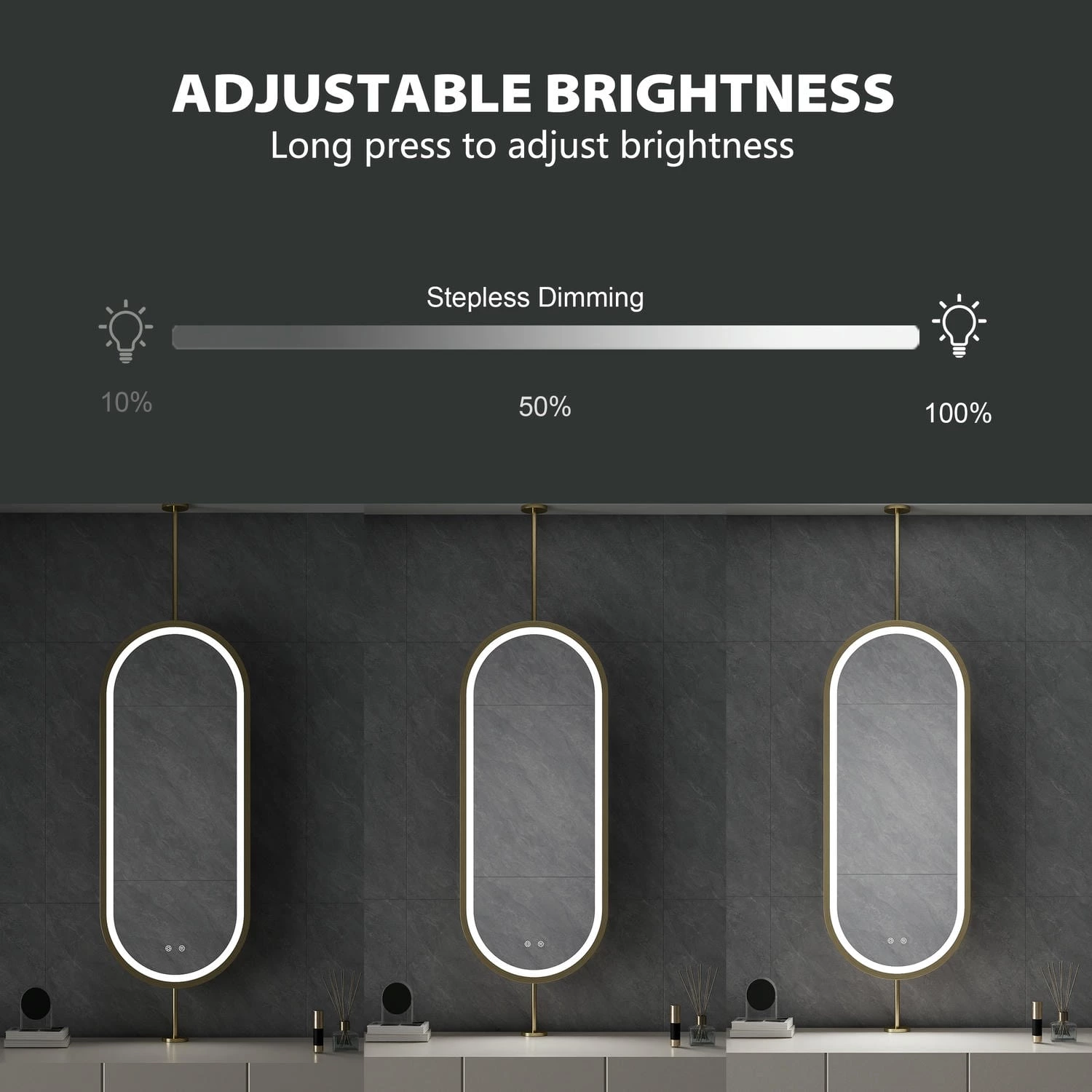 Ovale badkamerspiegel