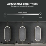 Oval Hanging LED Bathroom Mirror