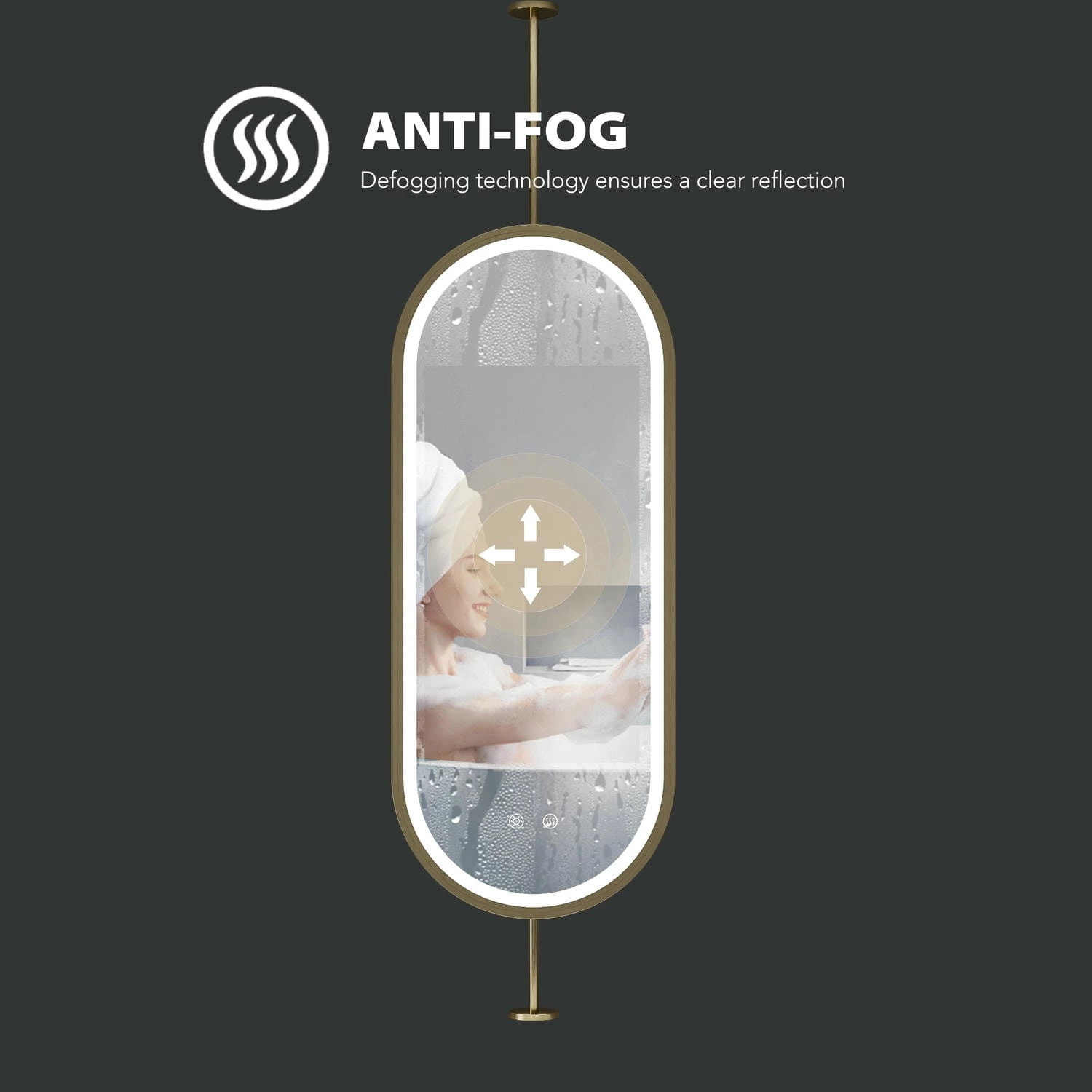 Ovale badkamerspiegel