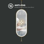 Miroir de salle de bain ovale suspendu à LED