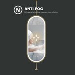 Oval Hanging LED Bathroom Mirror