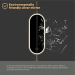 Miroir de salle de bain ovale suspendu à LED