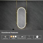 Oval Hanging LED Bathroom Mirror