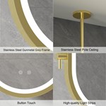 Oval Hanging LED Bathroom Mirror