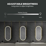Miroir de salle de bain ovale suspendu à LED