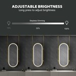 Oval Hanging LED Bathroom Mirror