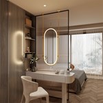 Oval Hanging LED Bathroom Mirror