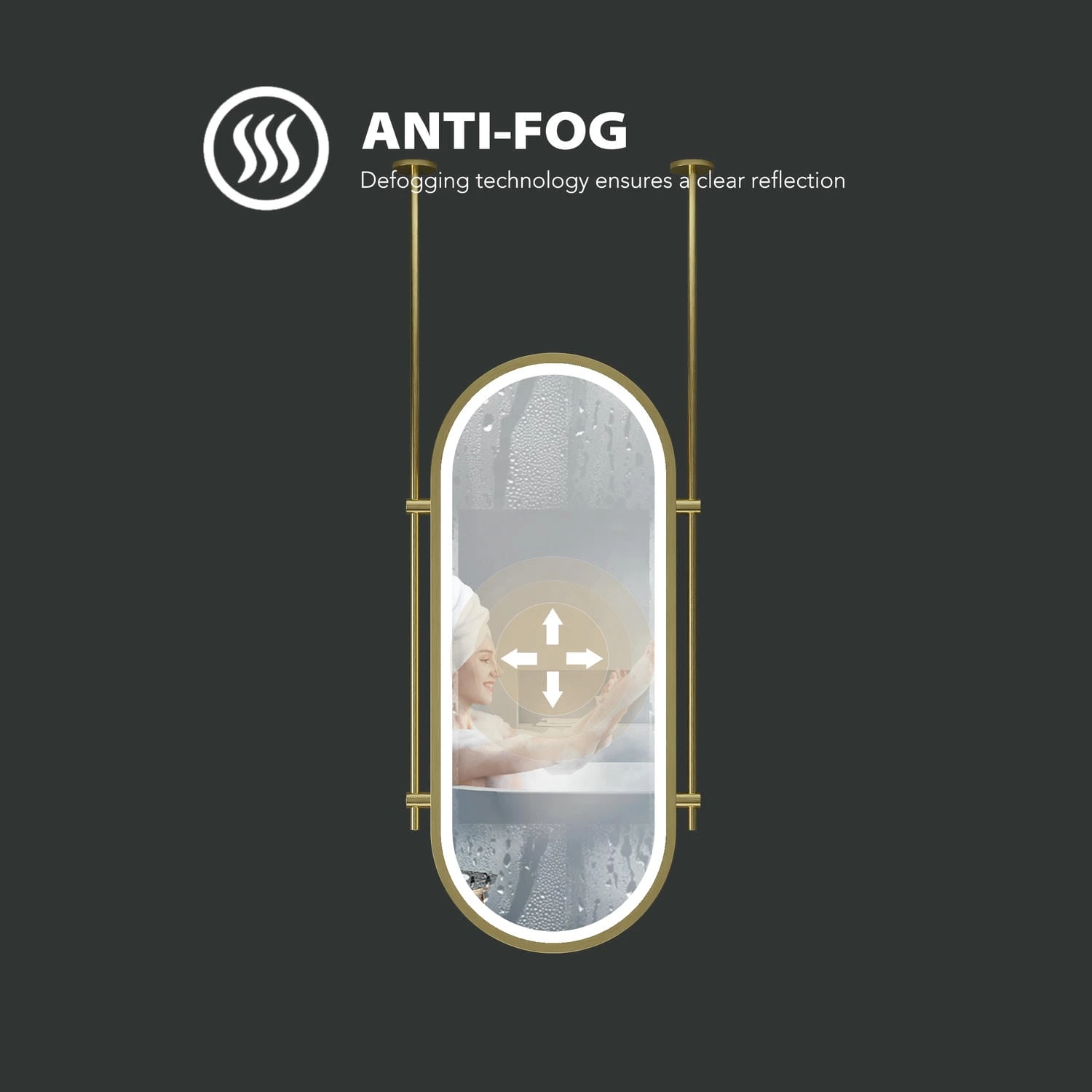 Ovale badkamerspiegel