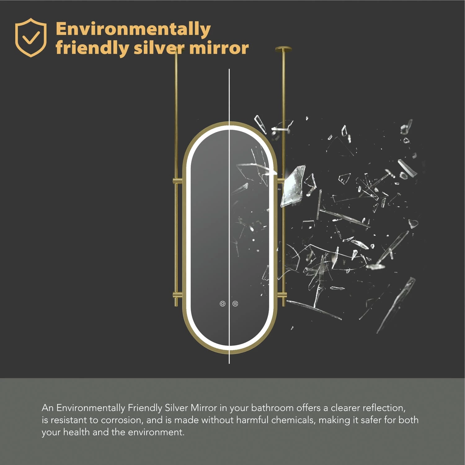 Ovale badkamerspiegel