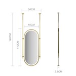 Oval Hanging LED Bathroom Mirror