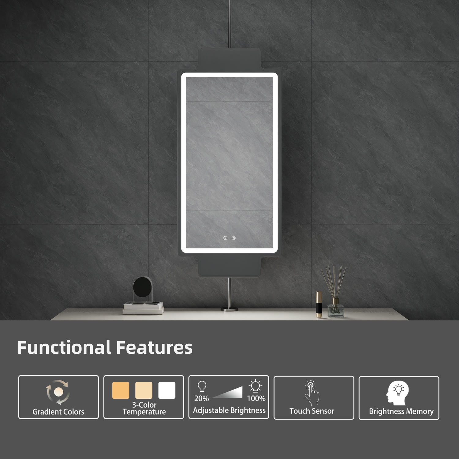 Hanging LED Bathroom Mirror