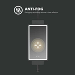 Miroir de salle de bain suspendu à LED