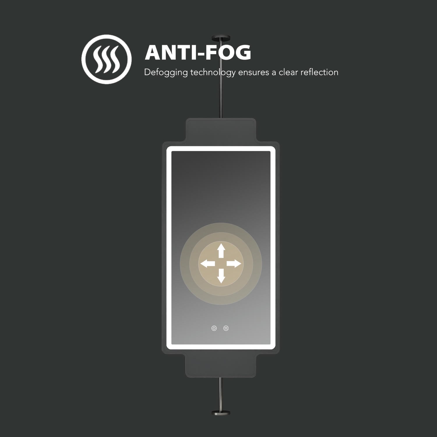 Hanging LED Bathroom Mirror