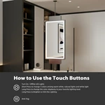 Hangende LED-badkamerspiegel