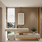 Miroir de salle de bain suspendu à LED