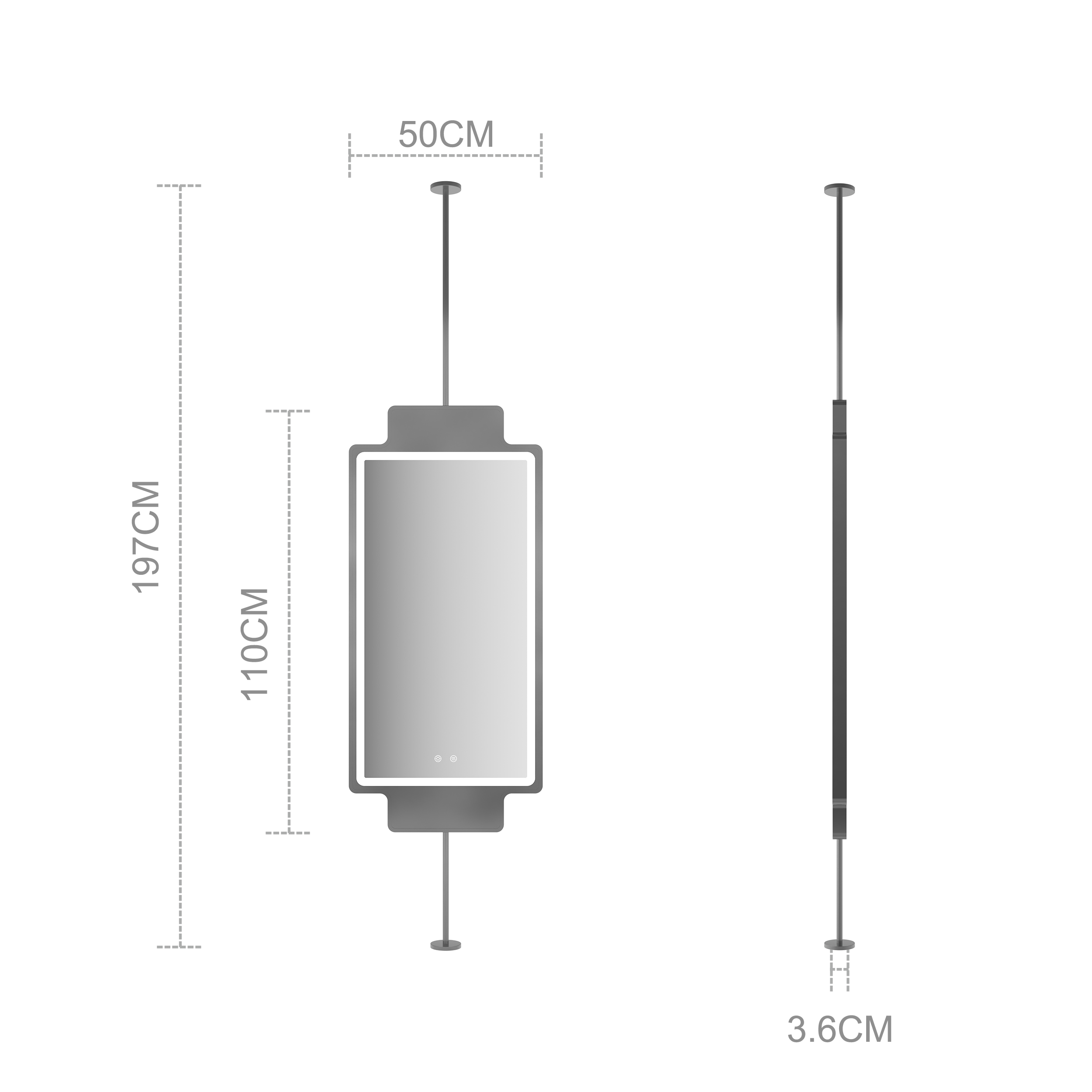 Hanging LED Bathroom Mirror