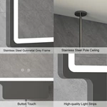 Miroir de salle de bain suspendu à LED