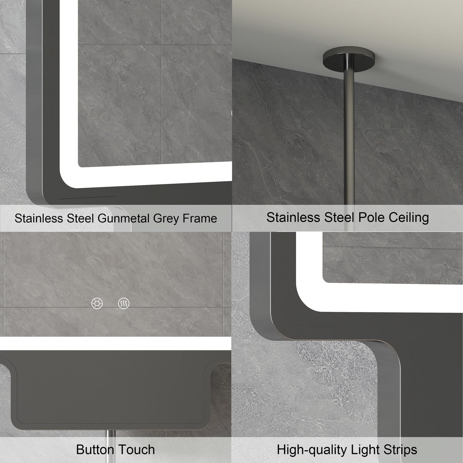 Hanging LED Bathroom Mirror