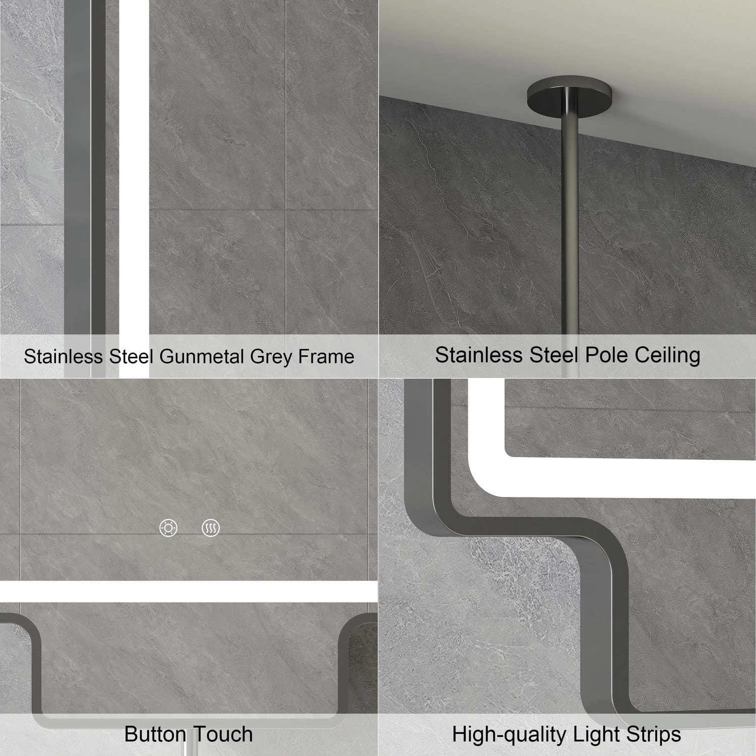 Hangende badkamerspiegel