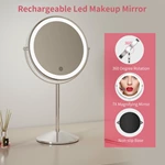 Miroir de courtoisie en métal avec LED
