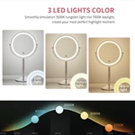 Miroir de courtoisie en métal avec LED