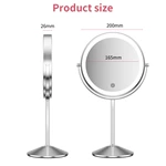 Metalen LED-kaptafelspiegel