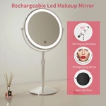 Miroir de courtoisie en métal avec LED