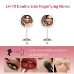 Metalen LED-kaptafelspiegel