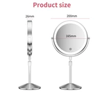 Metalen LED-kaptafelspiegel