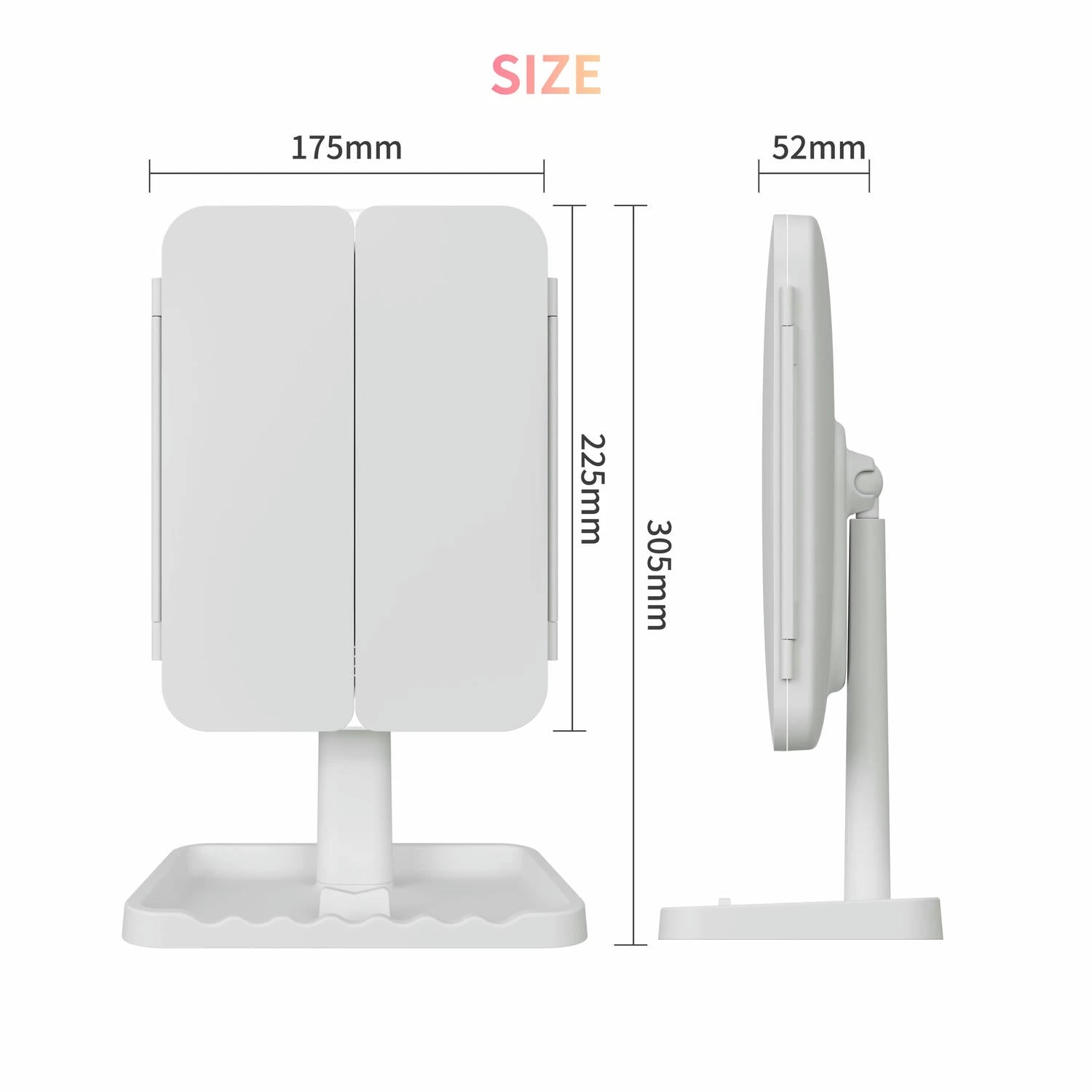 LED-fototherapie drievoudige spiegel