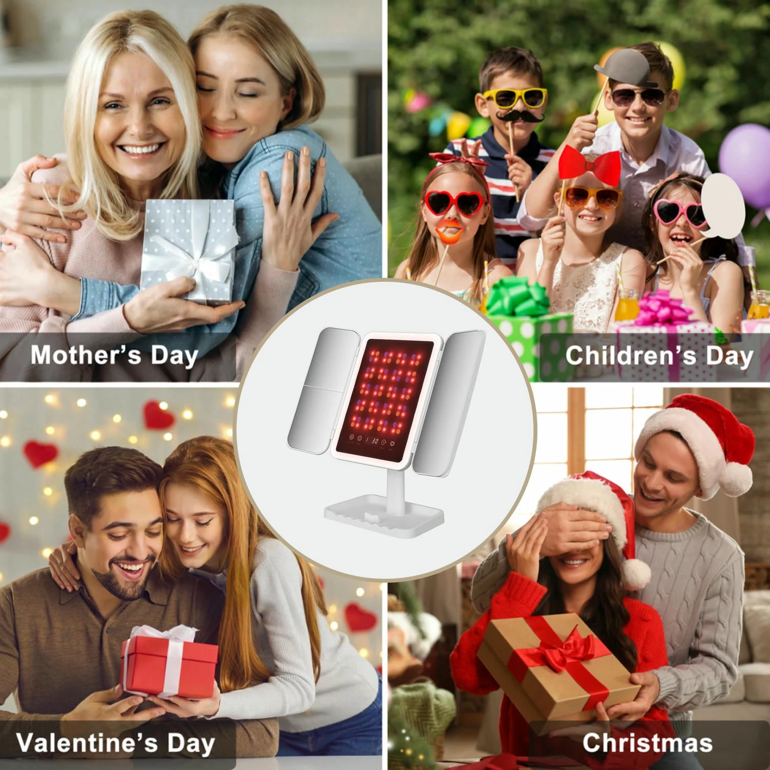 LED-fototherapie drievoudige spiegel