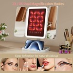 LED Phototherapy Trifold Mirror